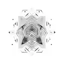 Darkest before dawn in lao script with geometric pattern tattoo design idea