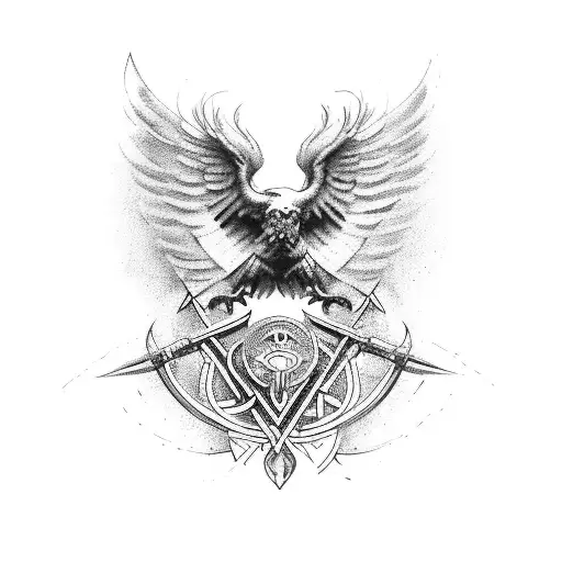 Viking sign romanian eagle tattoo design idea