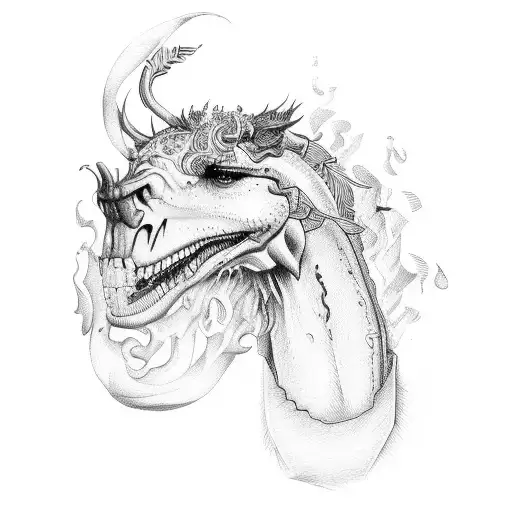 german pastor AND fire tattoo design idea