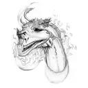 german pastor AND fire tattoo design idea