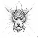 german pastor AND fire tattoo design idea