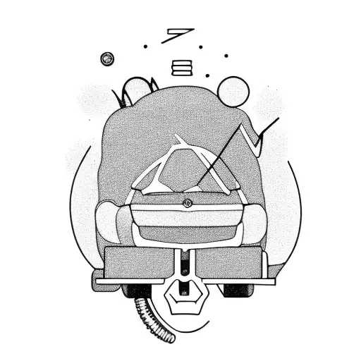 Child's hand holding an electric vehicle tattoo design idea