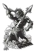 david vs goliath goosebumps books comics tattoo design idea