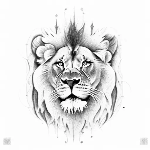 jesus with lion tattoo design idea