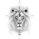 jesus with lion tattoo design idea