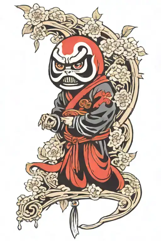 Daruma tattoo design idea