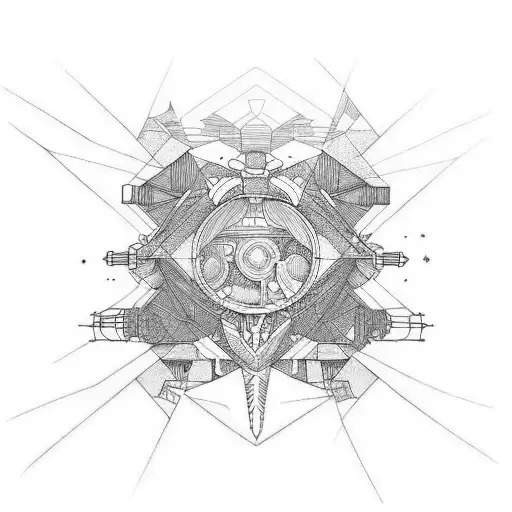 science fiction tattoo design idea