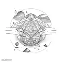 science fiction tattoo design idea