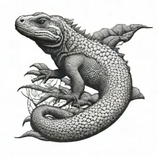 Komodo Dragon tattoo design idea