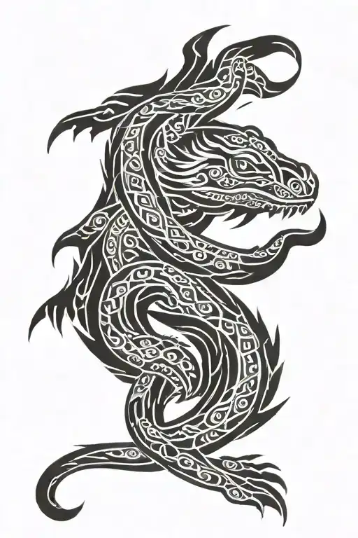 Komodo Dragon tattoo design idea