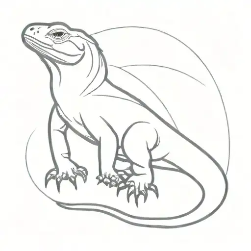 Komodo Dragon tattoo design idea