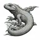 Komodo Dragon tattoo design idea