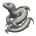 Komodo Dragon tattoo design idea