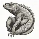 Komodo Dragon tattoo design idea