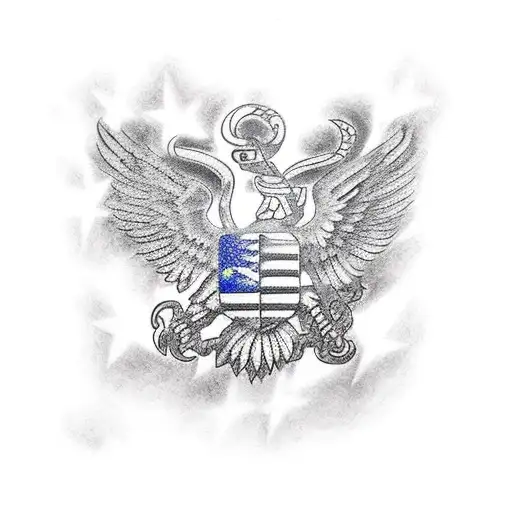 motard United States Marine American flag Punisher School tattoo design idea