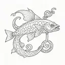 fish hook  tattoo design idea