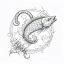 fish hook  tattoo design idea