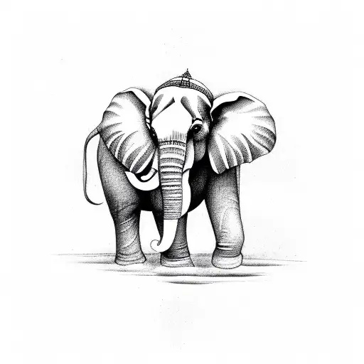 kerala elephant  tattoo design idea