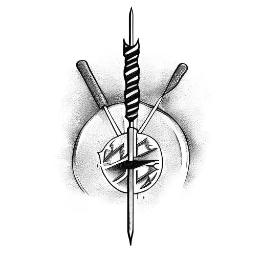 A sizzling kebab skewer with various vegetables on it tattoo design idea