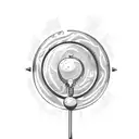 A sizzling kebab skewer with various vegetables on it tattoo design idea