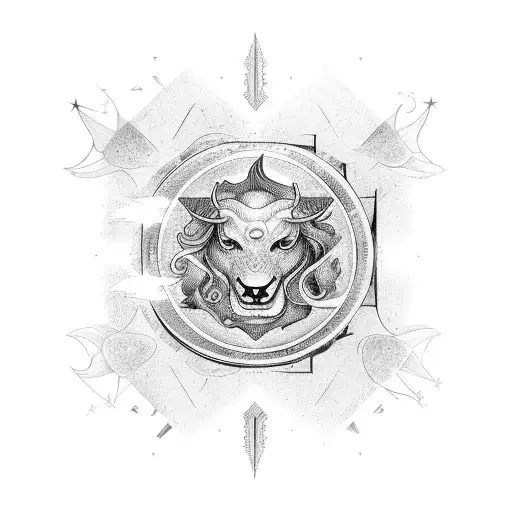 starsign tattoo. Virgo sun, taurus moon and leo rising tattoo design idea