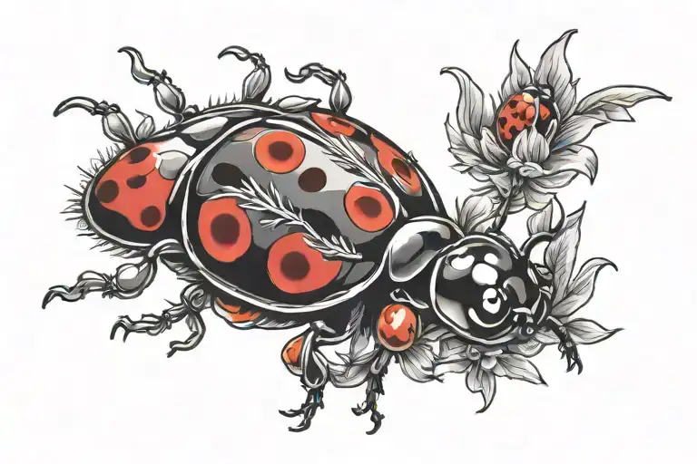 Ladybug tattoo design idea