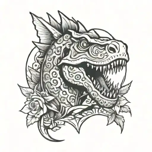 Dino tattoo design idea
