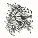 Dino tattoo design idea