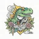 Dino tattoo design idea