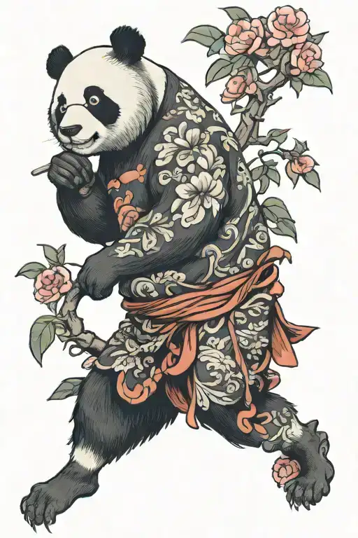 Panda tattoo design idea