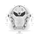  robot psychedelic  tattoo design idea