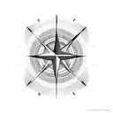 A dotwork compass with the words 'forever and always' as a reminder of the unwavering love and guidance your husband provided tattoo design idea