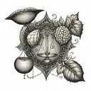 scales, with a realistic heart on one side and a brain on the other, symbolizing balance. Both elements should be equall tattoo design idea