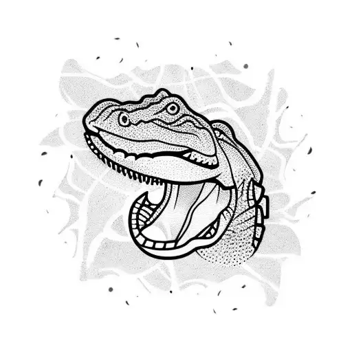 alligator tattoo design idea