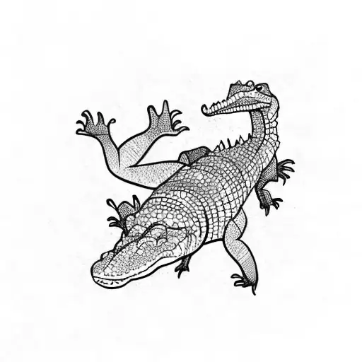 alligator tattoo design idea