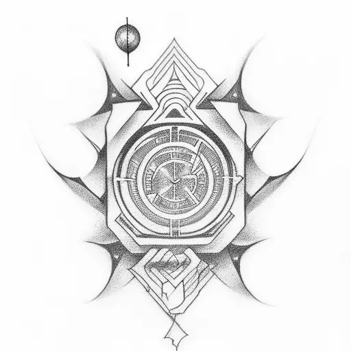 tattoo for a year of success, moving on from love , hardwork, clarity and goals symbols only  tattoo design idea