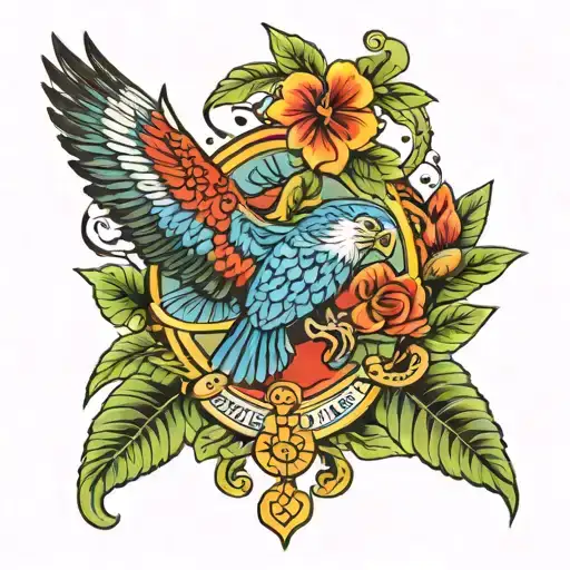 Amazon rainforest tattoo design idea