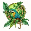 Amazon rainforest tattoo design idea