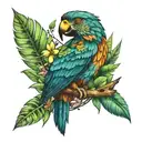 Amazon rainforest tattoo design idea