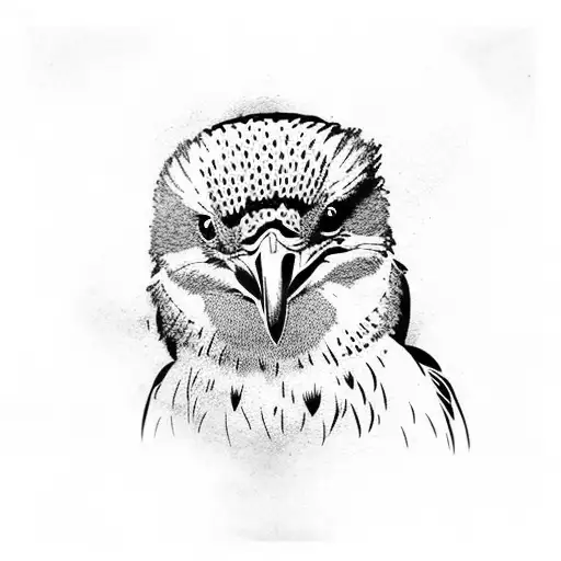 neotraditional agressive kookaburra  tattoo design idea
