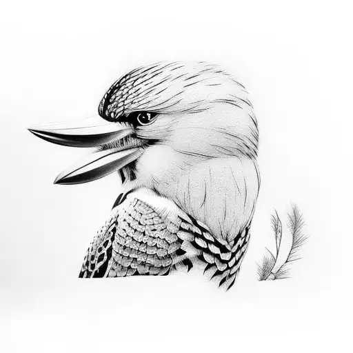 half sleeve neotraditional agressive kookaburra  tattoo design idea