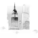 empire state building tattoo design idea