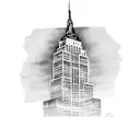 empire state building tattoo design idea
