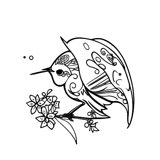 blue fairy wren tattoo design idea
