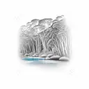 rainforest creek running through australian hills tattoo design idea