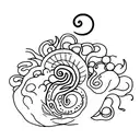 daliesque snail tattoo design idea