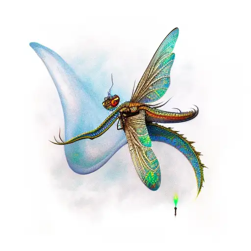 dragon-fly tattoo design idea