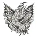 burning wing tattoo tattoo design idea