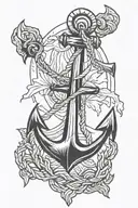 anchor  navy tattoo design idea