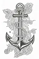 anchor  navy tattoo design idea